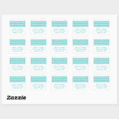 Aqua Simple Zickzack Save the Date Stickers (Blatt)