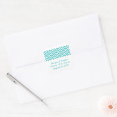 Aqua Simple Zickzack Save the Date Stickers (Umschlag)