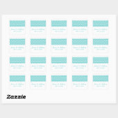 Aqua Simple Zickzack Wedding Stickers (Blatt)