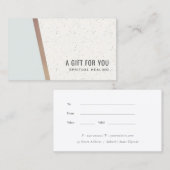 Aqua Sky Blue Rose Gold Keramik Geschenk-Zertifika Visitenkarte (Vorne/Hinten)