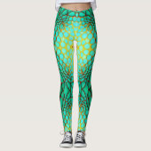 Aqua Snake Skin Leggings (Vorderseite)