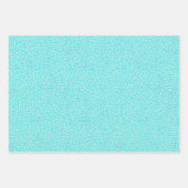 Aqua Snow Polka Dot Geschenkpapier Set (Vorderseite 3)