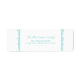 Aqua Snowflake Frame Holiday