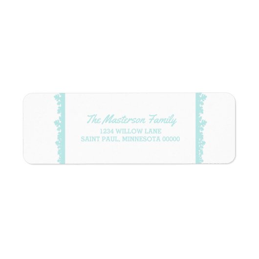 Aqua Snowflake Frame Holiday (Vorne)