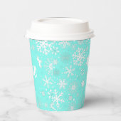 Aqua Snowflake ONE Paper Cup Pappbecher (Links)