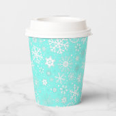 Aqua Snowflake ONE Paper Cup Pappbecher (Rückseite)