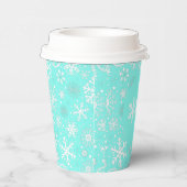 Aqua Snowflake ONE Paper Cup Pappbecher (Rechts)