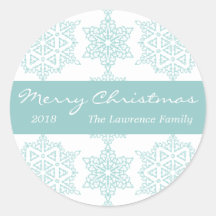 Aqua Snowflake Personalisierter Weihnachtsfeiertag