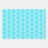 Aqua Snowflakes Niedlich Geschenkpapier Set (Vorderseite 3)