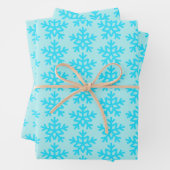 Aqua Snowflakes Niedlich Geschenkpapier Set (Beispiel)