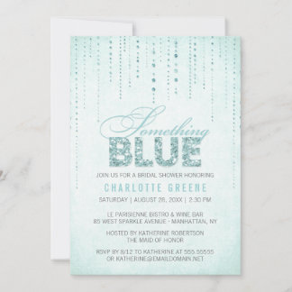 Aqua Something Blue Bridal Dusche Einladung