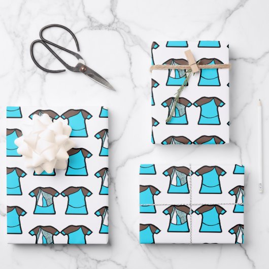 Aqua Spark Dancer Geschenkpapier Set (Vorderseite)