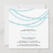 Aqua Sparkling Lights Hochzeit Probe Dinner Einladung (Vorderseite)
