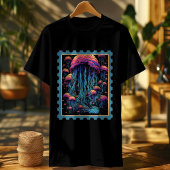 Aqua Spectacle: Riesenfarbener Quallen T-Shirt