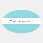 Aqua Spiral Ovaler Aufkleber (Vorderseite)