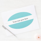 Aqua Spiral Ovaler Aufkleber (Umschlag)