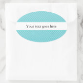 Aqua Spiral Ovaler Aufkleber (Tasche)