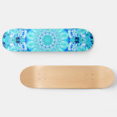 Aqua-Spitze, empfindlicher, abstrakter Mandala Skateboard (Horizontal)
