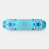 Aqua-Spitze, empfindlicher, abstrakter Mandala Skateboard (Horizontal)