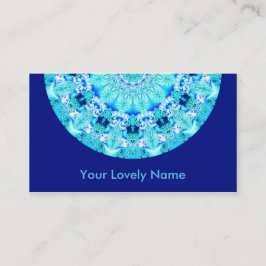 Aqua-Spitze, empfindlicher, abstrakter Mandala Visitenkarte