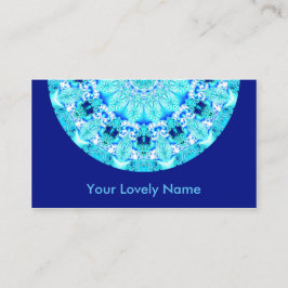 Aqua-Spitze, empfindlicher, abstrakter Mandala Visitenkarte