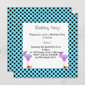 AQUA SPOT GEBURTSTAGSPARTEEINLADUNG EINLADUNG (Vorne/Hinten)