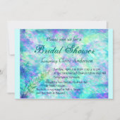 Aqua Spring Bridal Dusche Einladung (Vorderseite)