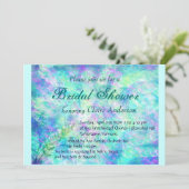 Aqua Spring Bridal Dusche Einladung (Stehend Vorderseite)