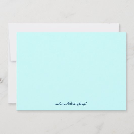 Aqua Spring Bridal Dusche Einladung (Rückseite)