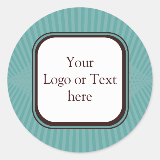 Aqua Spring Rays Sticker (Vorderseite)