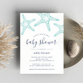 Aqua Starfish Babydusche Einladung