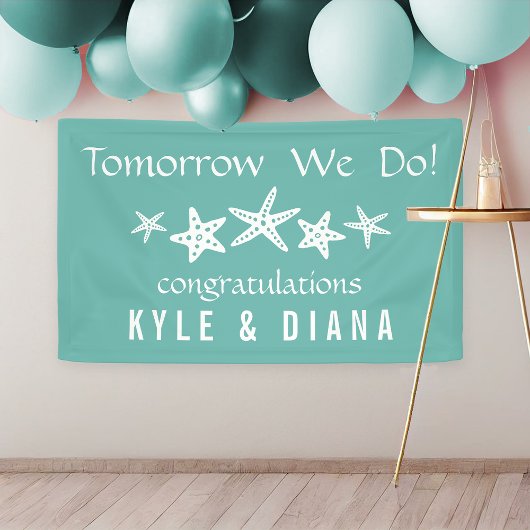 Aqua Starfish Personalisiert Banner