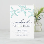 Aqua Starfish | Wochenende bei der Einladung zum S (Stehend Vorderseite)