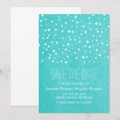 Aqua Starry Night Save the Date laden (Vorne/Hinten)