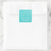 Aqua Starry Night Save the Date Stickers (Tasche)