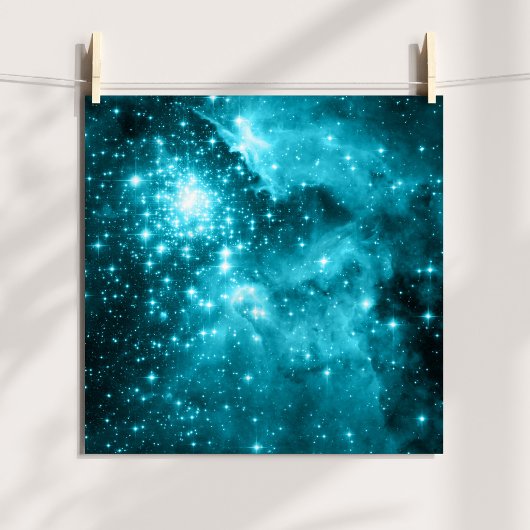 Aqua Stars Farbige Himmelsaufnahme Poster
