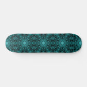 Aqua-Stern-Mosaik aus grauem türkisfarbenem Stein Skateboard (Horizontal)