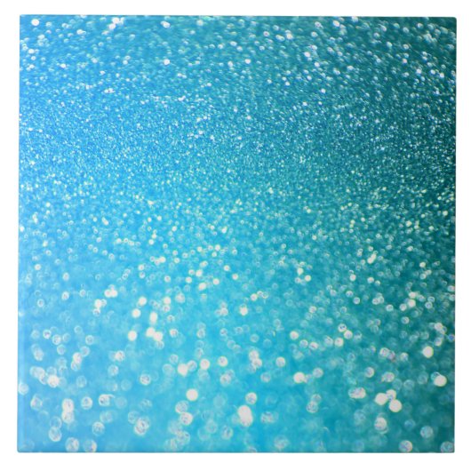 Aqua-Strand-blauer Sommer-Glitzer Fliese (Vorderseite)