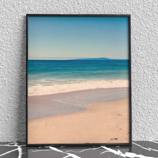 Aqua-Strandszene Poster