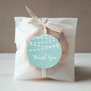 Aqua String Lights Danke Sticker