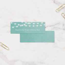 Aqua String Lights Hochzeitkarte