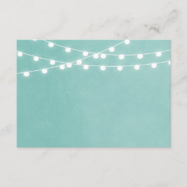 Aqua String Lights Hochzeitkarte Begleitkarte