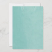 Aqua String Lights Hochzeitseinladung Einladung (Rückseite)