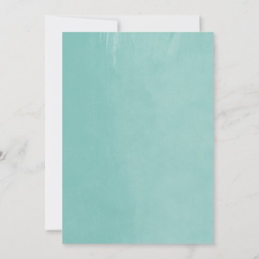 Aqua String Lights Hochzeitseinladung Einladung (Rückseite)