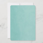 Aqua String Lights Kinderdusche Einladung (Rückseite)