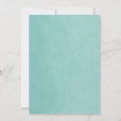 Aqua String Lights weg Party Einladung (Rückseite)