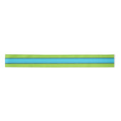 Aqua Stripe Lime Green Satinband (Vorderseite)
