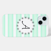 Aqua Stripe "Monogram" iPhone Gehäuse Case-Mate iPhone Hülle (Rückseite (Horizontal))