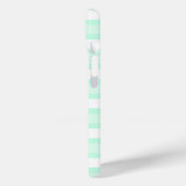 Aqua Stripe "Monogram" iPhone Gehäuse Case-Mate iPhone Hülle (Rückseite / Links)