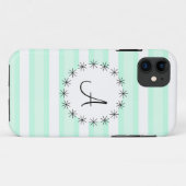 Aqua Stripe "Monogram" iPhone Gehäuse Case-Mate iPhone Hülle (Rückseite (Horizontal))